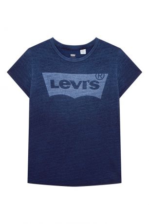 Levi’s® Синяя меланжевая футболка с логотипом THE PERFECT TEE