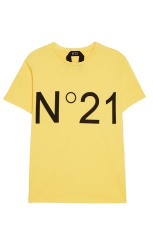 No.21 Желтая футболка с логотипом