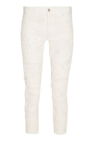 Junya Watanabe Белые джинсы с прорезями
