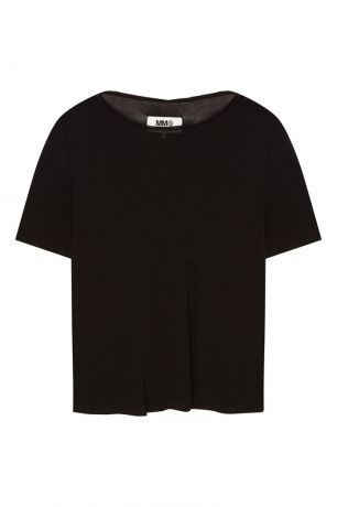 MM6 Maison Margiela Черная футболка из хлопка