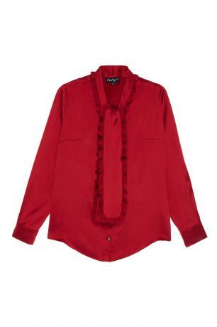 ЛИ-ЛУ Красная шелковая блузка