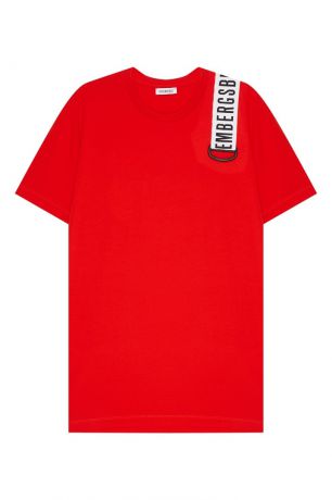 Dirk Bikkembergs Красная футболка с лентой
