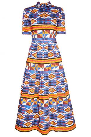 Stella Jean Платье-рубашка с этническим орнаментом