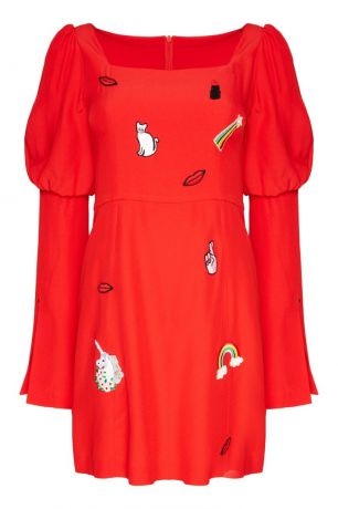 Vivetta Красное платье с вышивками