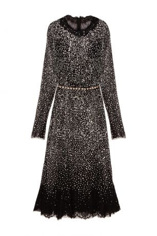 Dolce&Gabbana Черное платье с кристаллами