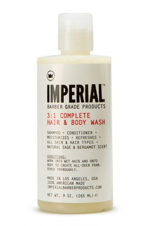 Imperial Barber Питательный шампунь и гель для душа 3:1 Complete Hair & Body Wash, 265 ml