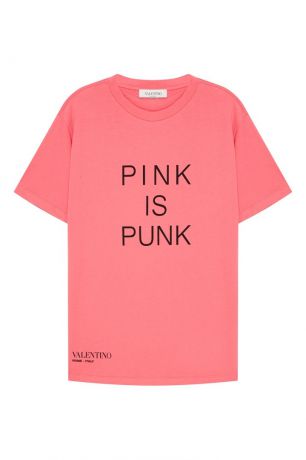 Valentino Розовая футболка с надписью