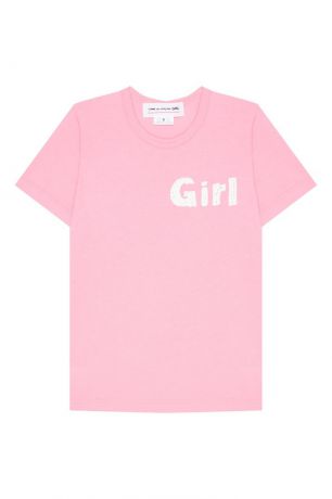 Comme Des Garcons Girl Розовая футболка из хлопка