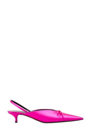 Balenciaga Розовые туфли с атласной отделкой