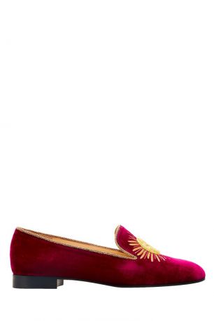 Christian Louboutin Бархатные слиперы Morning Sakouette Flat