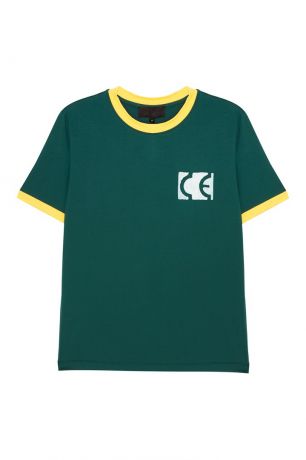 Yuzhe Studios Зеленая футболка с яркими окантовками