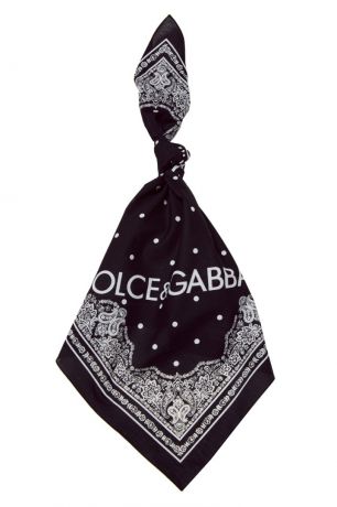 Dolce&Gabbana Черный хлопковый платок