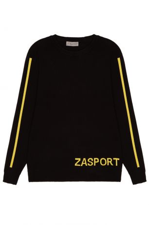 ZASPORT Джемпер с желтым логотипом