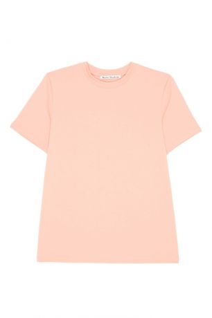 Acne Studios Хлопковая футболка персикового цвета Taline