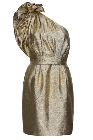 Stella McCartney Золотистое асимметричное платье