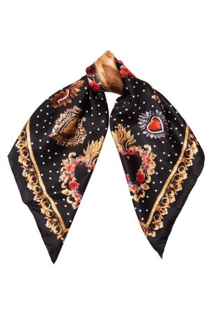 Dolce&Gabbana Шелковый платок с сердцами