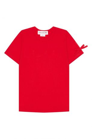 Comme Des Garcons Girl Красная футболка с бантами на рукавах