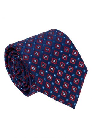 Canali Синий шелковый галстук с цветами