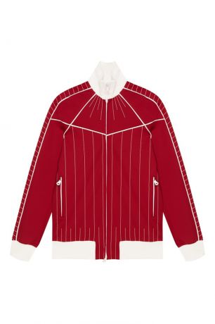 Valentino Красная куртка-бомбер с полосками