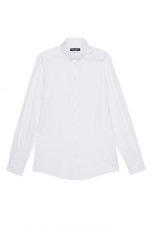 Dolce&Gabbana Белая сорочка из фактурного хлопка