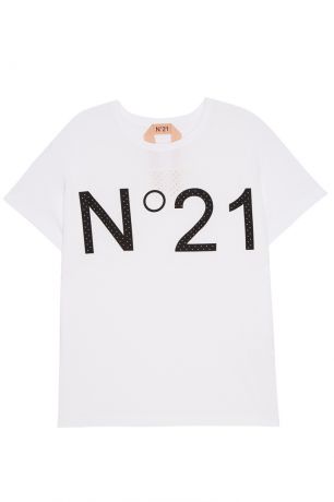 No.21 Белая футболка с перфорацией