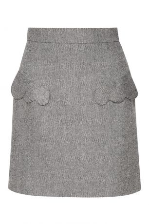 T-Skirt Серая мини-юбка с карманами