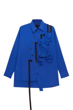 Yuzhe Studios Синяя рубашка с большими карманами