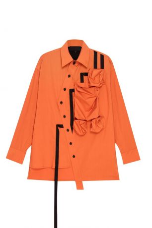 Yuzhe Studios Оранжевая рубашка с большими карманами