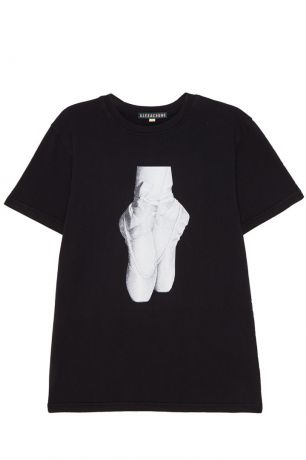 Alexa Chung Черная футболка с пуантами