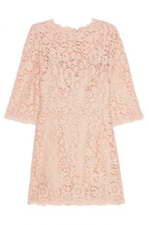 Dolce&Gabbana Розовое кружевное платье