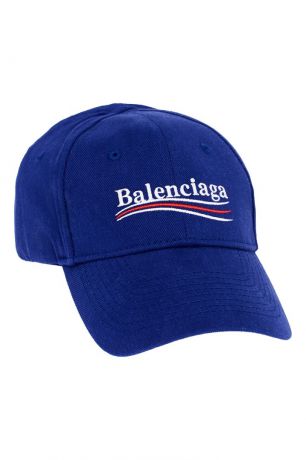 Balenciaga Синяя бейсболка с вышитым логотипом