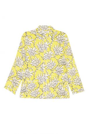 Valentino Шелковая блузка с растительным принтом