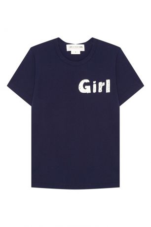 Comme Des Garcons Girl Синяя футболка из хлопка