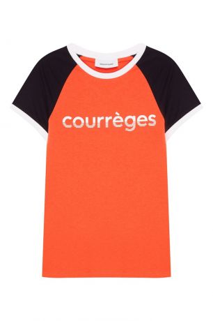 Courreges Красная футболка с логотипом