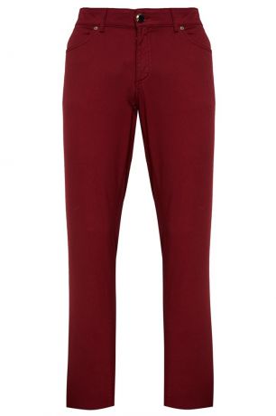 Etro Бордовые брюки из хлопка