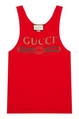 Gucci Красная майка с логотипом