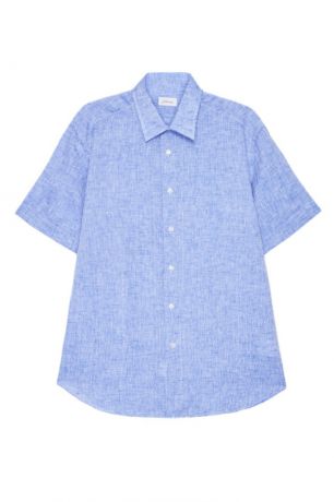 BRIONI Голубая льняная рубашка