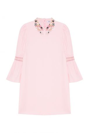 Vivetta Розовое платье с вышитым воротником