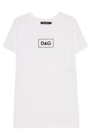 Dolce&Gabbana Белая футболка с монограммой