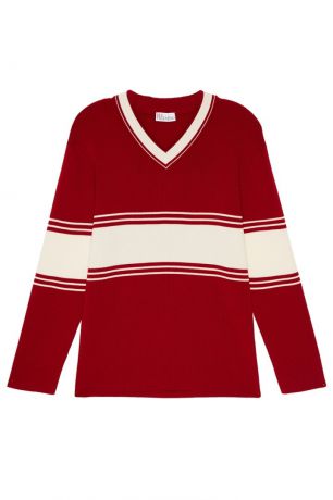 Red Valentino Шерстяной пуловер красного цвета
