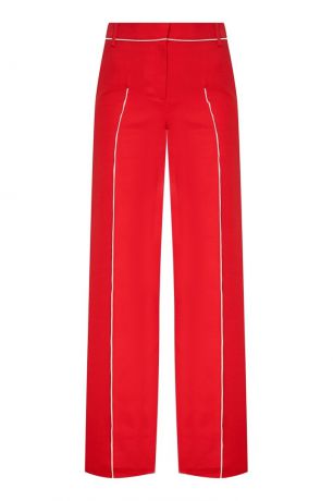 Valentino Красные хлопковые брюки с окантовками