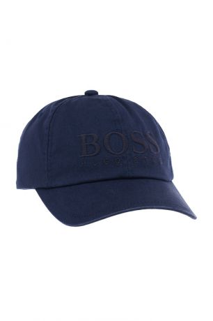 Boss Orange Синяя хлопковая кепка с вышитым логотипом