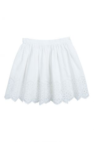 Bonpoint Хлопковая белая юбка DIXIE