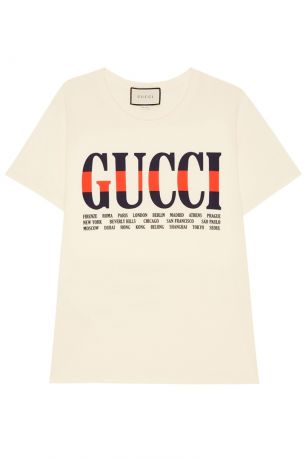 Gucci Белая футболка с логотипом
