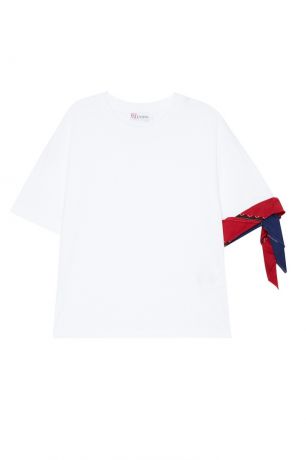 Red Valentino Белая хлопковая футболка