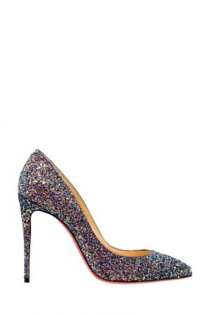 Christian Louboutin Фиолетовые туфли с глиттером Pigalle Folles 100