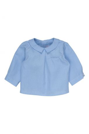 Bonpoint Хлопковая синяя рубашка AQUARELLE