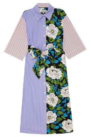 Diane von Furstenberg Комбинированное платье-рубашка