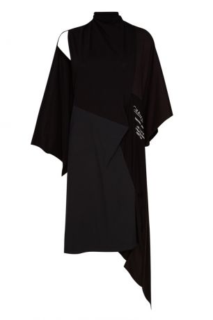 Balenciaga Черное асимметричное платье
