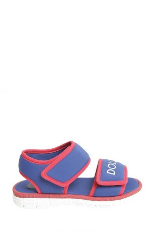 Dolce&Gabbana Children Синие сандалии с красной отделкой